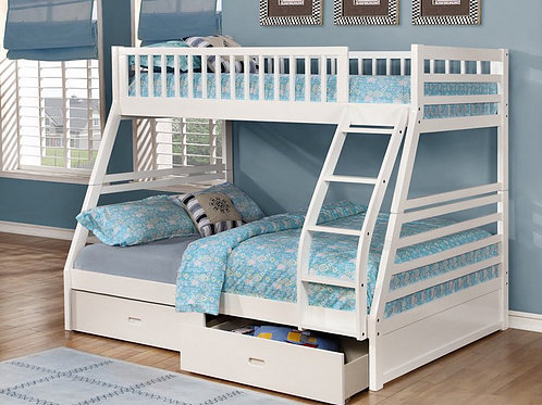 B117 White Single/Double Bunk Bed