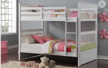 B123 White Double over Double Bunk Bed