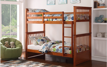 B121 Honey Twin/Twin Mission Bunk Bed