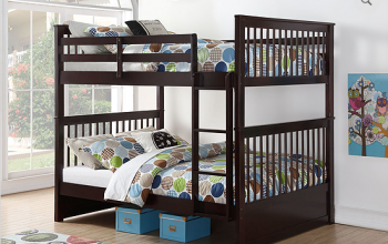 B123 Espresso Double over Double Bunk Bed