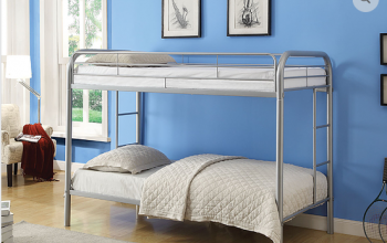 B500 Twin/Twin Grey Metal Bunk Bed