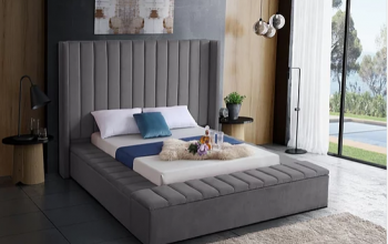 IF 5720 Grey Storage Ottoman Bed